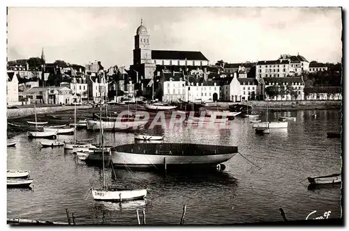 Moderne Karte Saint Servan Vue Le Port et l Eglise Bateaux