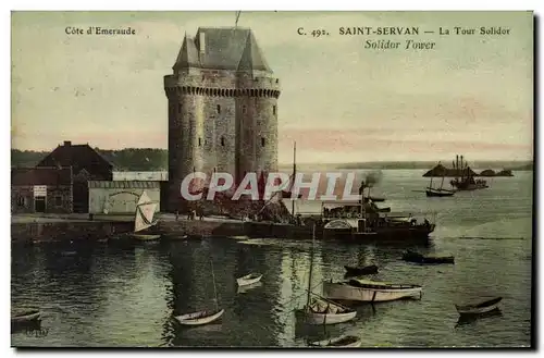 Cartes postales Saint Servan La Tour Solidor Bateau