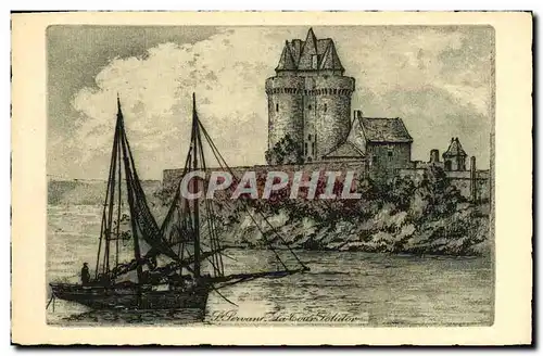 Cartes postales St Servan La Tour solidor Bateau