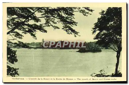 Cartes postales St Servan L entree de la Rance et la Roche de Bizeux