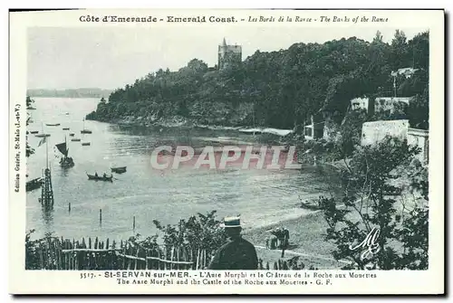 Ansichtskarte AK St Servan sur Mer L anse murphi et le chateau de la roche aux mouettes