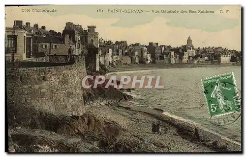 Cartes postales Saint Servan Vue Generale des Bas Sablons