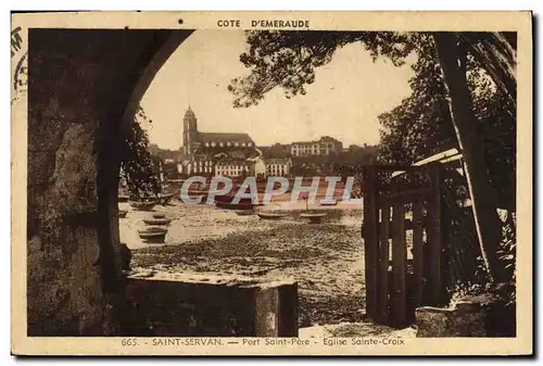 Ansichtskarte AK Saint Servan Port Saint Pere Eglise Sainte Croix