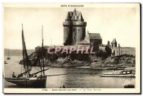 Cartes postales Saint Servan sur Mer La Tour Solidor Bateau de peche