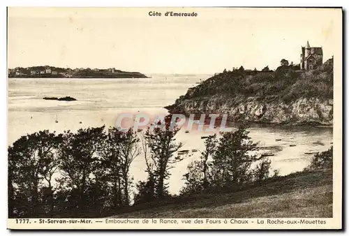 Cartes postales Saint Servan sur Mer Embouchure de la Rance Vue des Fours a Chaux La roche aux mouettes