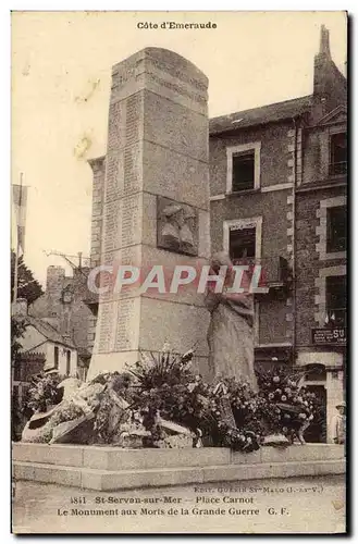 Cartes postales St Servan sur Mer Place Carnot Le monument aux morts de la grande guerre Militaria