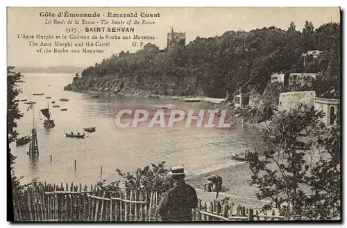 Ansichtskarte AK Saint Servan L anse Murphi et le chateau de la roche aux mouettes