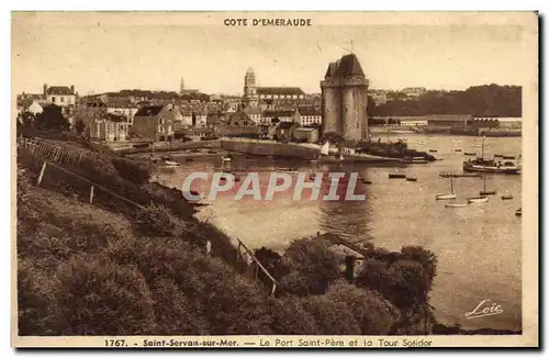 Cartes postales Saint Servan sur Mer Le Port Saint Pere et la Tour Solidor