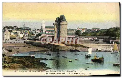 Cartes postales Saint Servan La Tour Solidor et le Fort Saint Pere