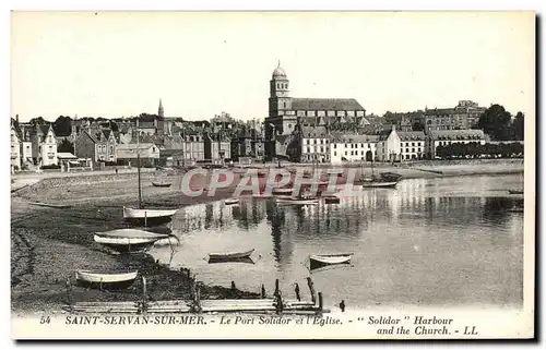 Cartes postales Saint Servan sur Mer Le Port Solidor et l Eglise