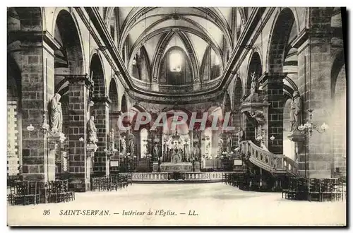 Ansichtskarte AK Saint Servan Interieur de l Eglise