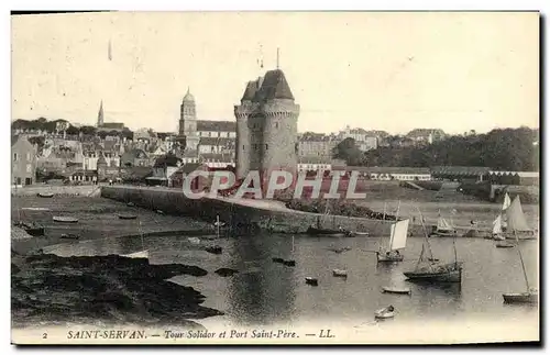 Ansichtskarte AK Saint Servan Tour Solidor et Port Saint Pere