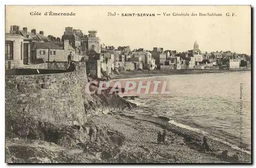 Cartes postales Saint Servan Vue Generale des Bas Sablons