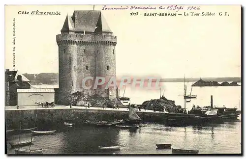 Cartes postales Saint Servan La Tour Solidor Bateau