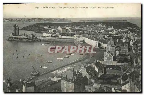 Cartes postales Saint Servan Vue generale de Solidor et de la Cote Au loin Dinard