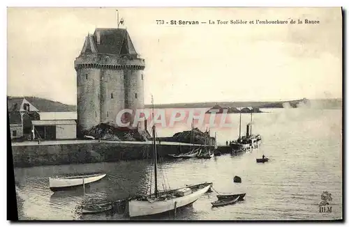 Ansichtskarte AK St Servan La Tour Solidor et l embouchure de la Rance Bateau