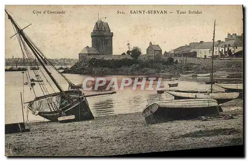 Cartes postales Saint Servan Tour Solidor Bateaux