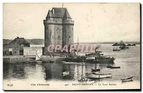 Cartes postales Saint Servan La Tour Solidor Bateau