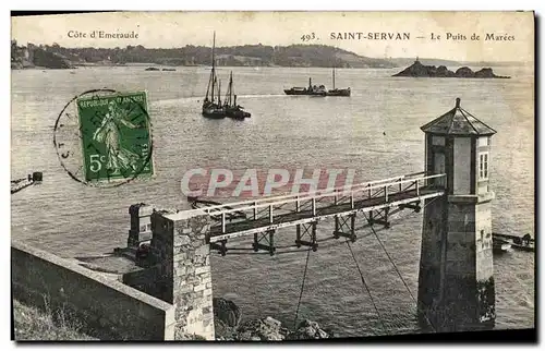 Cartes postales Saint Servan La Puits de Mareees Bateaux