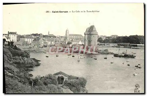 Ansichtskarte AK Saint Servan La Cale et la Tour Solidor Bateau