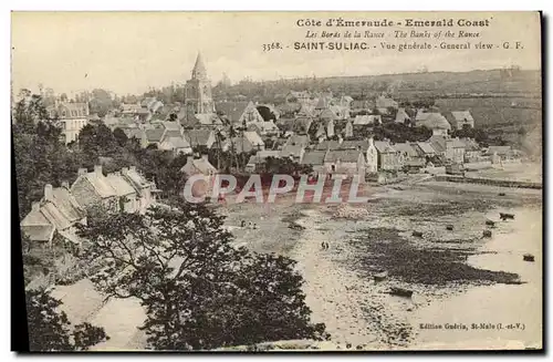 Ansichtskarte AK Saint Suliac Vue generale Eglise et clocher