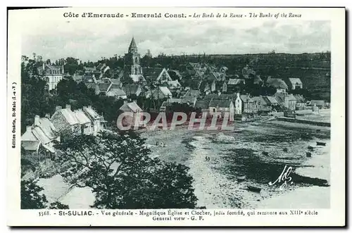 Cartes postales St Suliac Vue Generale Eglise et clocher