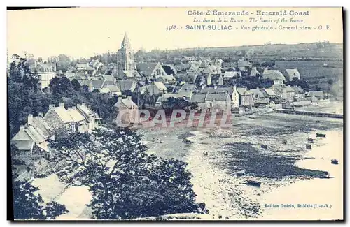 Ansichtskarte AK Saint Suliac Vue generale Eglise et clocher