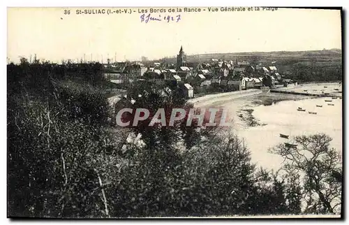 Cartes postales St Suliac Les Bords de La Rance Vue Generale et la Plage