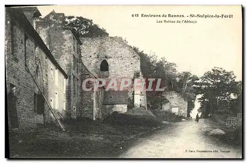 Cartes postales Environs de Rennes St Sulpice la Foret Les ruines de l abbaye