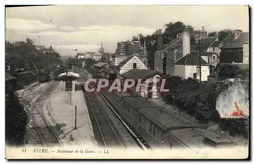 Cartes postales Vitre Interieur de la Gare Train