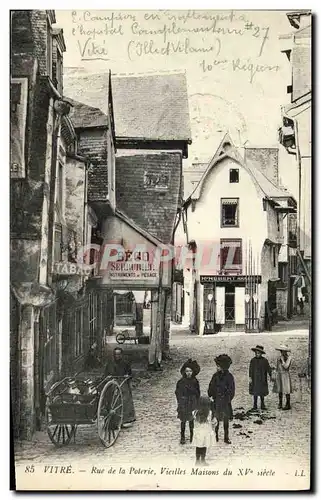 Cartes postales Vitre Rue de la Poterie Vielles Maisons Enfants Bego serrurier