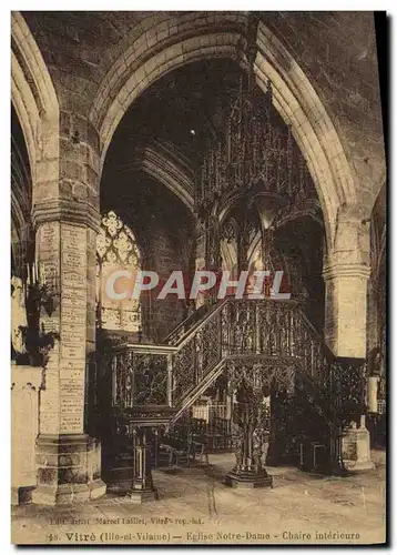 Cartes postales Vitre Eglise Notre Dame Chaire interieure