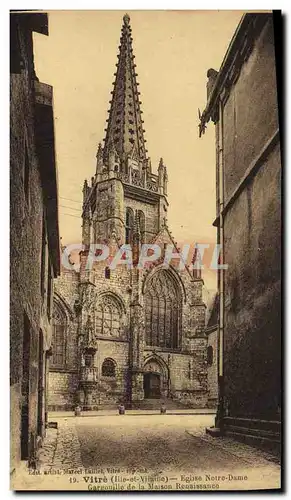 Cartes postales Vitre Eglise Notre Dame Gargouille de maison Renaissance