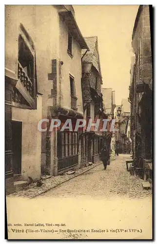 Ansichtskarte AK Vitre Rue Baudrairie et escalier a vis