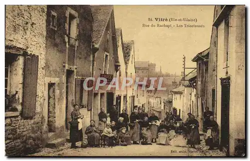 Cartes postales Vitre Rue du Rachapt Les Tricoteuses TOP Folklore Metiers