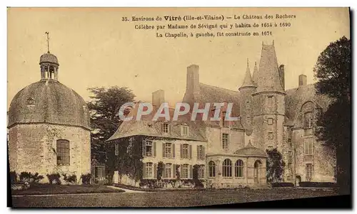 Cartes postales Environs de Vitre Le Chateau des Rochers Celebre par Mme de Sevigne