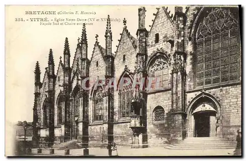 Ansichtskarte AK Vitre Eglise Notre Dame Facade Sud et Chaire exterieure