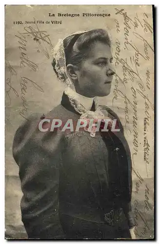 Cartes postales Vitre Jeune fille Folklore Costume