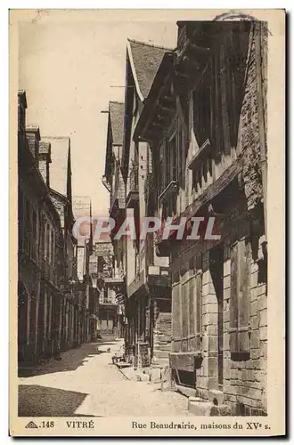 Cartes postales Vitre Rue Beaudrairie Maisons 15eme