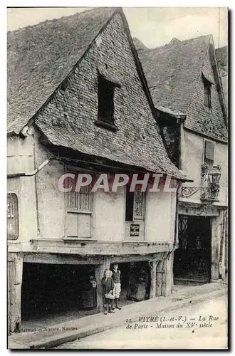 Cartes postales Vitre La Rue De Paris Maison du 15eme Enfantsz