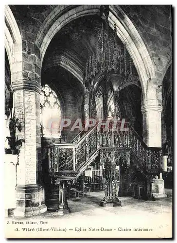 Cartes postales Vitre Eglise Notre Dame Chaire Interieure