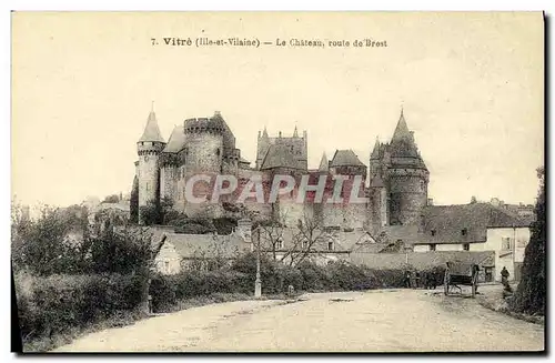 Cartes postales Vitre Le Chateau Route de Brest