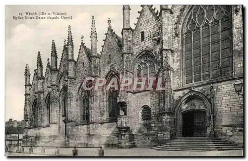 Cartes postales Vitre Eglise Notre Dame Facade ouest