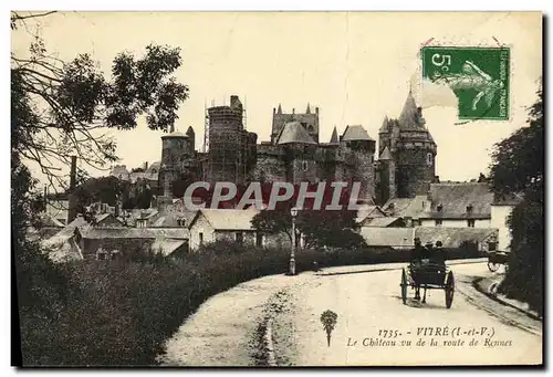 Cartes postales Vitre Le Chateau Vu de la Route de Rennes