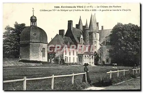 Cartes postales Environs de Vitre Le Jardin Le Chateau des Rochers