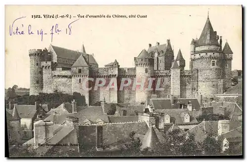 Ansichtskarte AK Vitre Le Vue d Ensemble du Chateau Cote Ouest