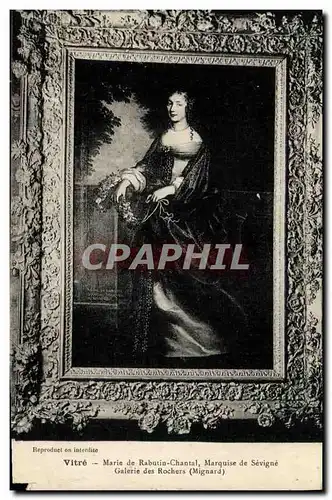 Cartes postales Vitre Marie de Rabutin Chantal Marquise de Sevigne Galerie des Rochers Mignard