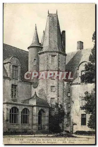 Cartes postales Vitre Chateau des Rochers La Grande Tourelle