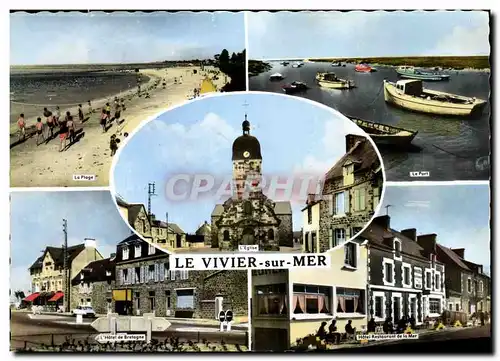 Cartes postales moderne Le Vivier sur Mer Le Port La plage Hotel de Bretagne Hotel Restaurant de la mer