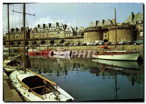 Moderne Karte Saint Malo Le Port des yachts La grande porte